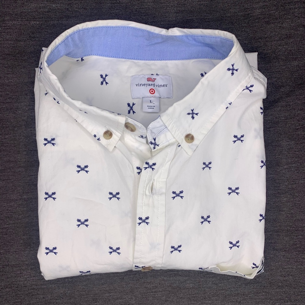 Vineyard Vines x Target Short Sleeve Button Down Large